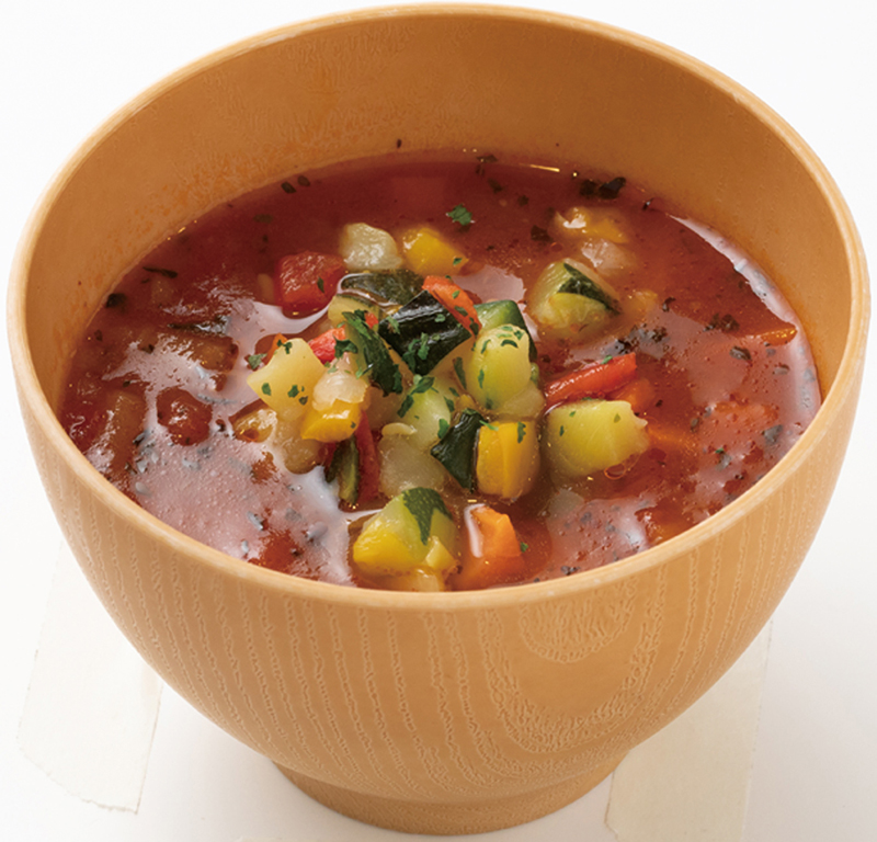 1.彩り野菜のミネストローネ