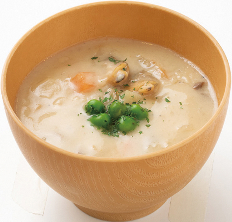 4.豆乳のクラムチャウダー