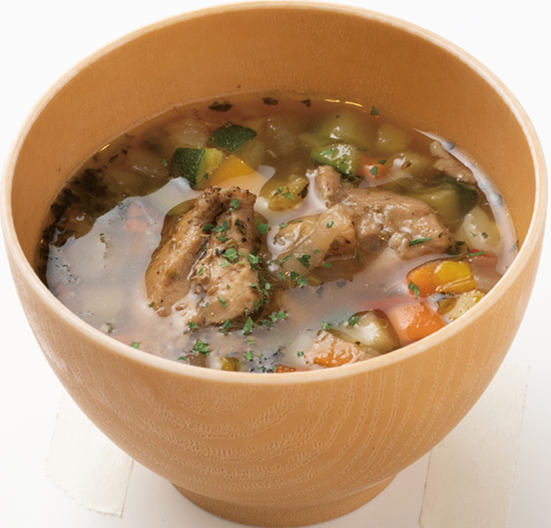 8.ハーブチキンのレモンスープ