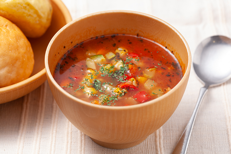 1.彩り野菜のミネストローネ